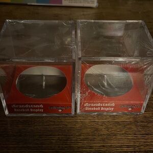 2 BallQube Baseball Display Cases